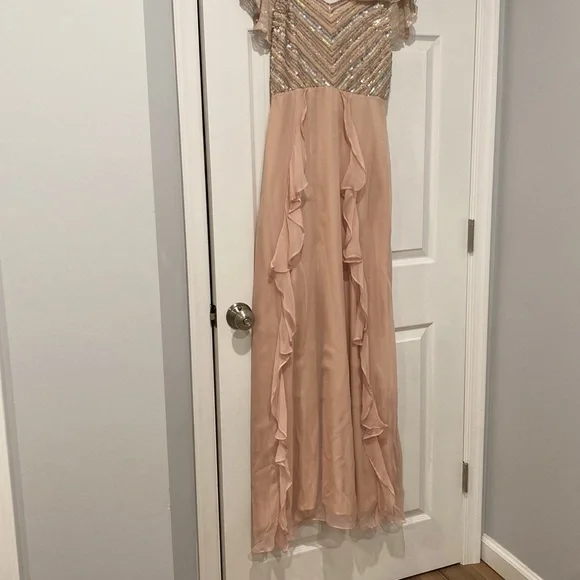 NWT Parker black blush sequin gown/dress Size 6